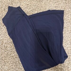 aerie Navy High-Rise Crossover Flare Leggings